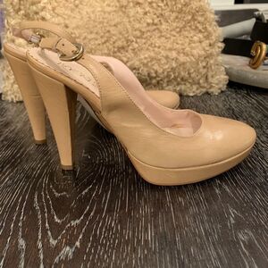 Barbara Renzi Slingback Heels sz 38 7.5 NEW